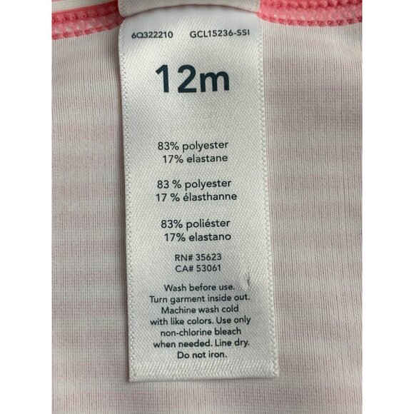 Carters Just One You Baby Girl Strawberry Rash Guard Striped Bottom Swimsuit Set - Picture 10 of 11